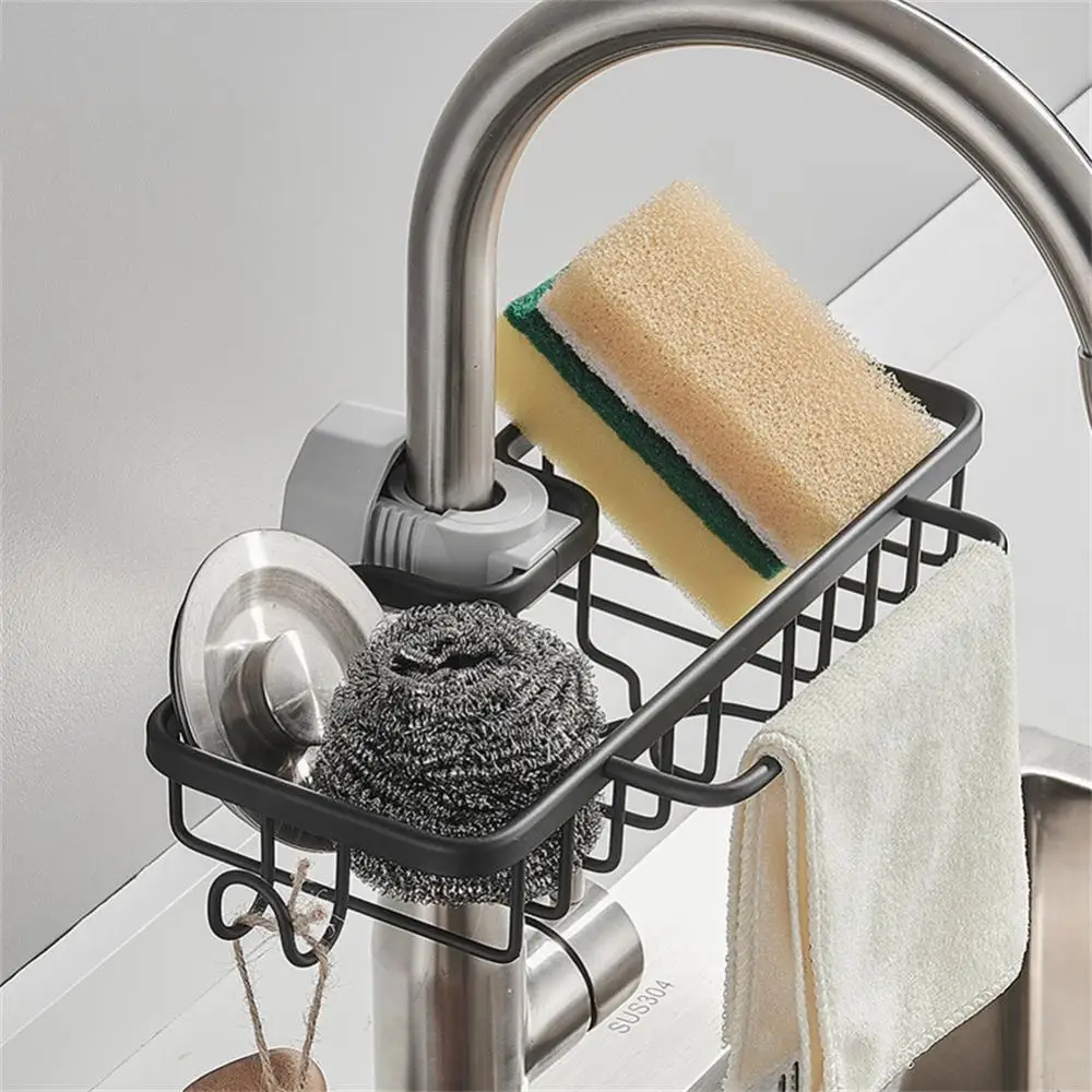

Stable Kitchen Stainless Holder Stainless Steel Hook Kitchen Bathroom Accessories Towel Rack Organizer Soap Sponge Holder