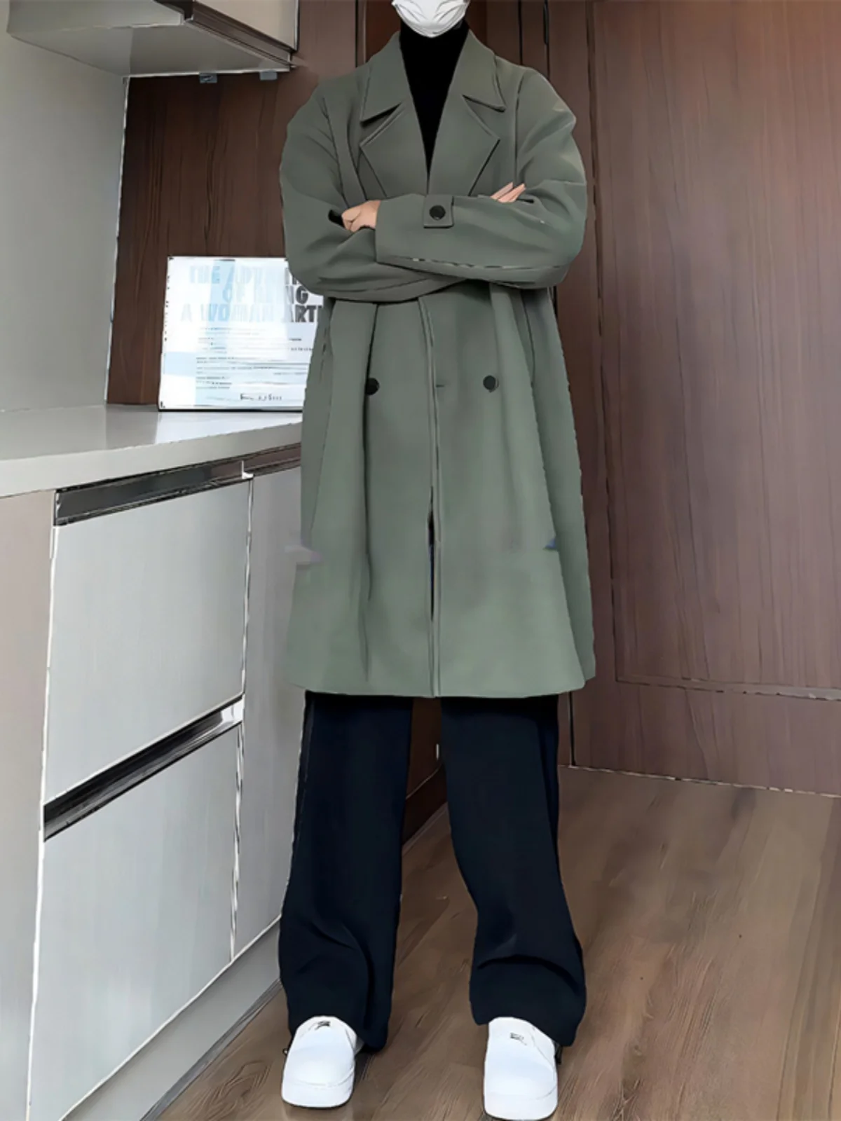 Шерстяное пальто Cleanfit мужская весенне-осенняя одежда высококачественный плащ