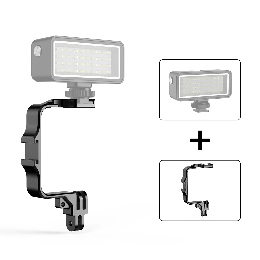 Держатель для экшн-камеры из алюминиевого сплава с адаптером холодного башмака