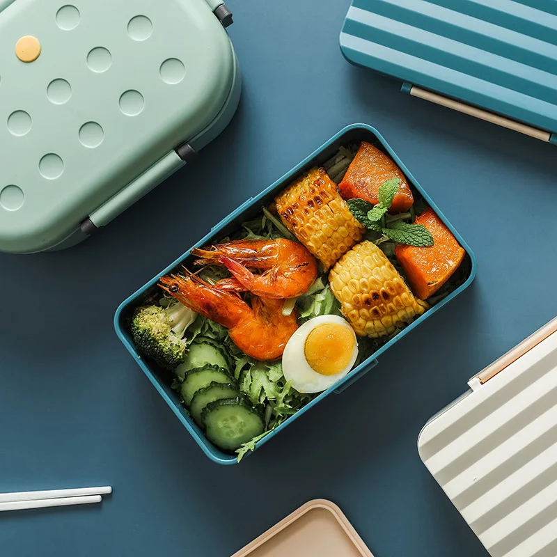 

Ланч-бокс для офиса, контейнер с отделениями для микроволновой печи, в японском стиле, пластиковый герметичный, для студентов, для микроволновой печи