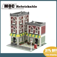 new 2505pcs creative house dwelling hot selling street view model moc modular house model blocks diy educational kids toy gift