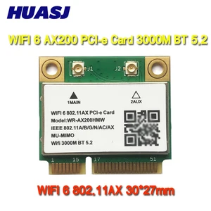 Huasj wifi 6 6e 802.11ax ax200 ax210  mini pci-e ax3000h  bluetooth 5.2 2.4ghz/5ghz adaptador pk 926 in Pakistan