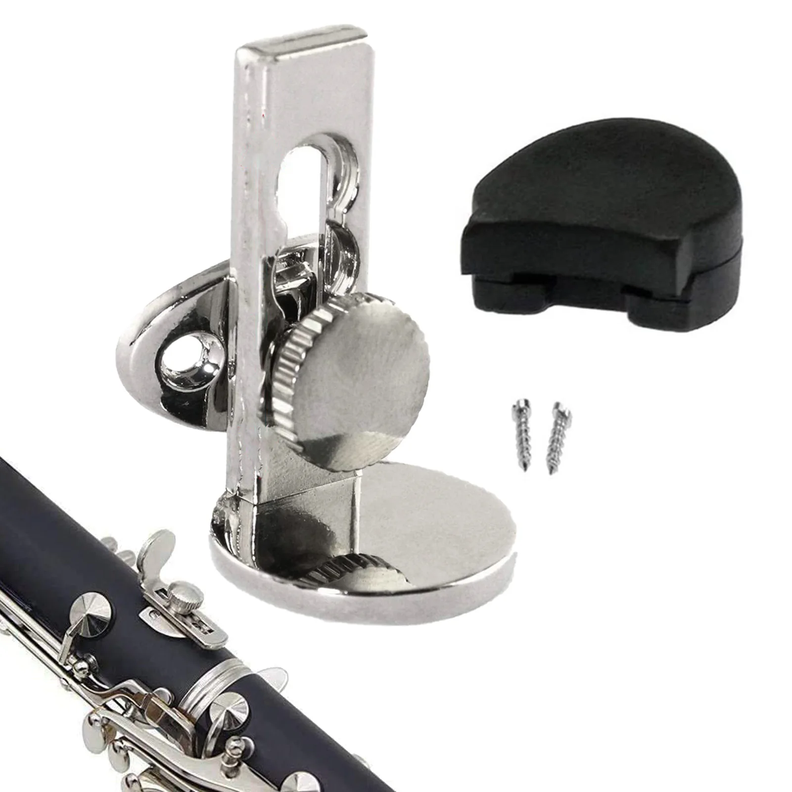 

Black Rubber Clarinet Thumb Rest Cushion Protector Fit for Most Clarinet Plated Brass Thumb Rest for Clarinet Woodwind