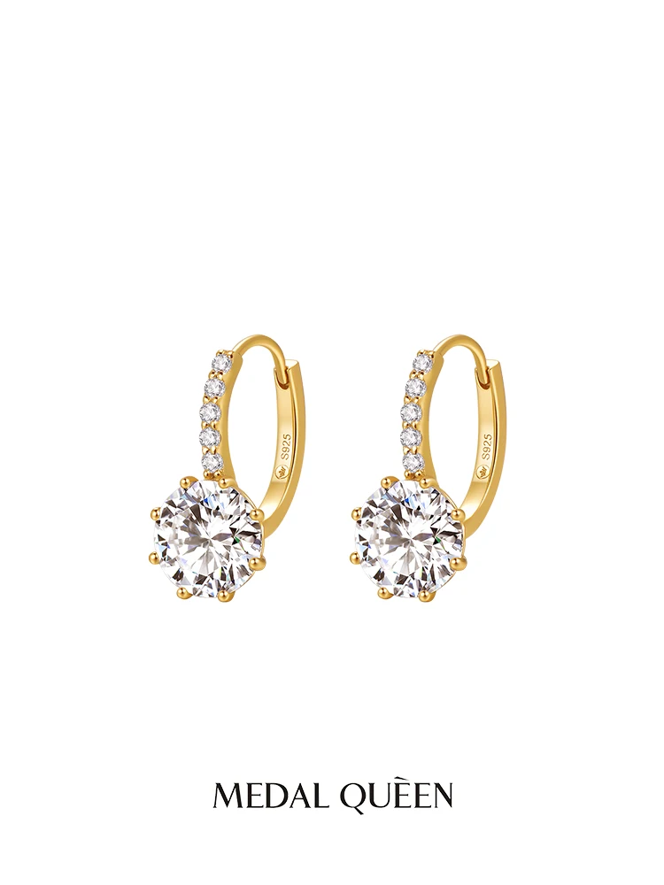 Серьги из стерлингового серебра с бриллиантами новинка 2024 популярные