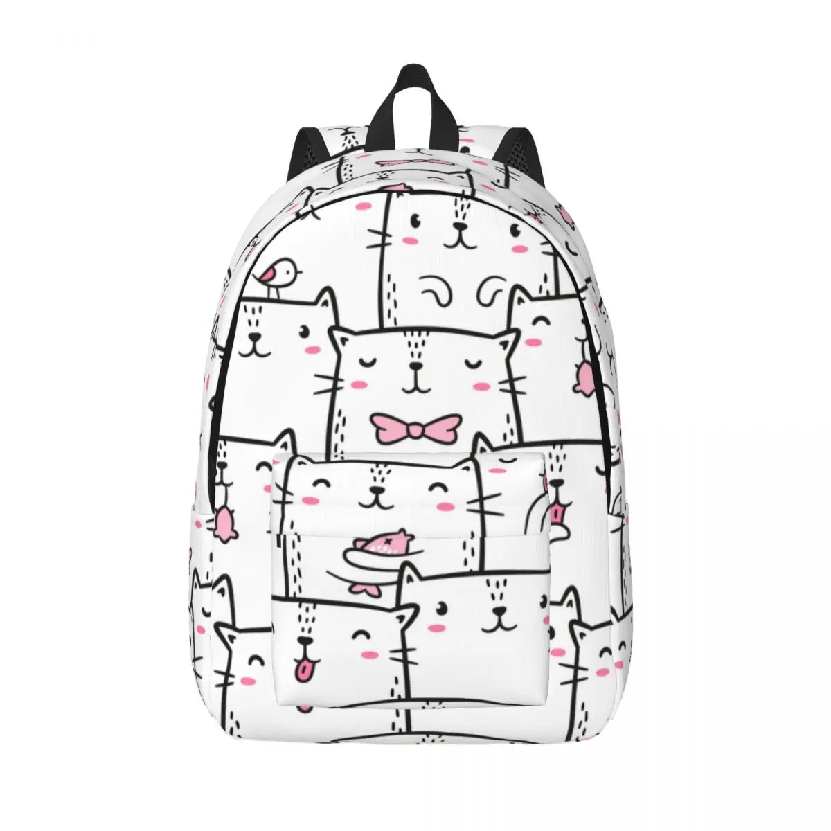 

Cute Cats Doodles Pattern Backpack Unisex Travel Bag Schoolbag Bookbag Mochila