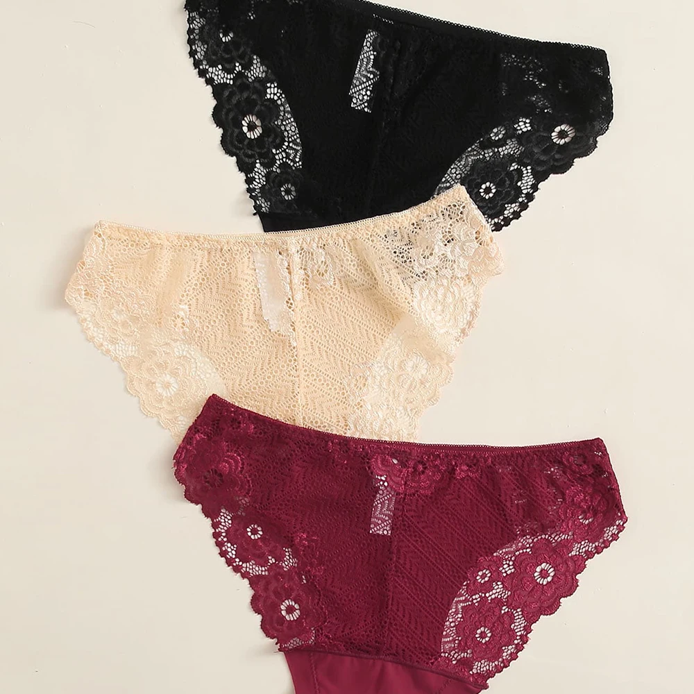 Женское Прозрачное нижнее белье с цветочным принтом