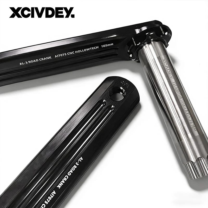 Фото Велосипедный шатун XCADEY XPOWER нового стиля, из алюминиевого сплава, с титановой осью 24 мм, прочный и долговечный, 110BCD, четырехзубчатый патрон. №3