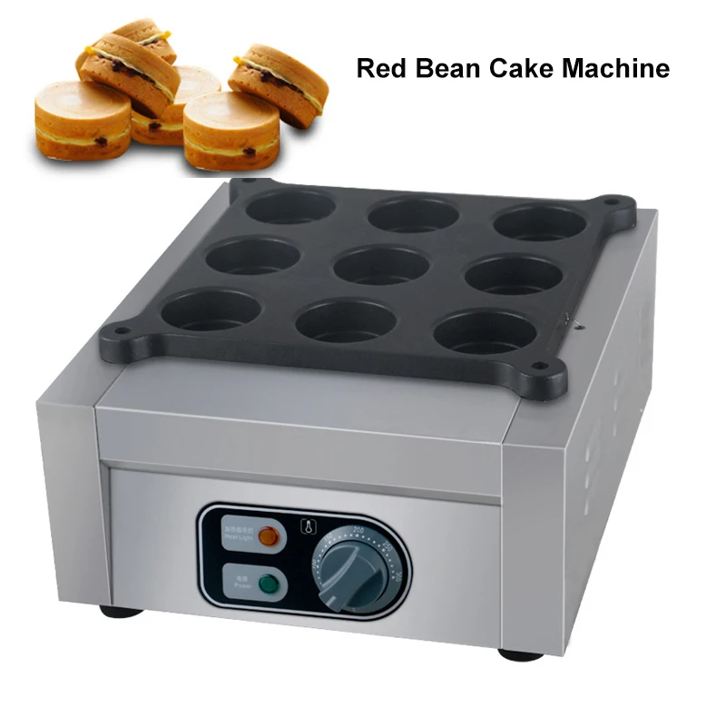 

Electric/Gas Type 9 Holes Red Bean Cake Machine Commercial Non-Stick Dorayaki Waffle Snack Scones Maker