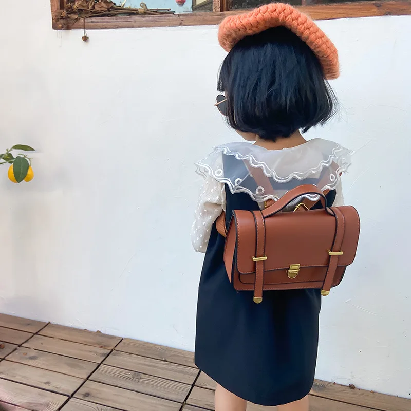 Children's Bags 2021 New Backpack Retro Fashion Girl Small Backpack Internet Celebrity All-Match Casual Pouch Fashion