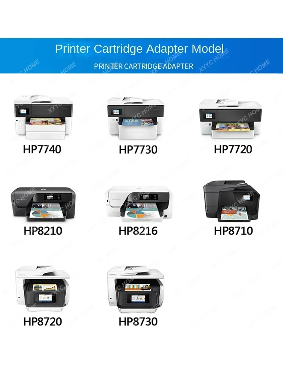 Совместим с картриджем для принтера HP HP7740 7730 7720 8710 HP955 953 952 многоразовый