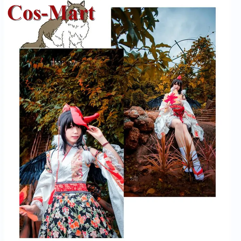 Косплей-костюм Cos-Mart из игры Touhou Project Syameimaru Aya милое кимоно с принтом женский