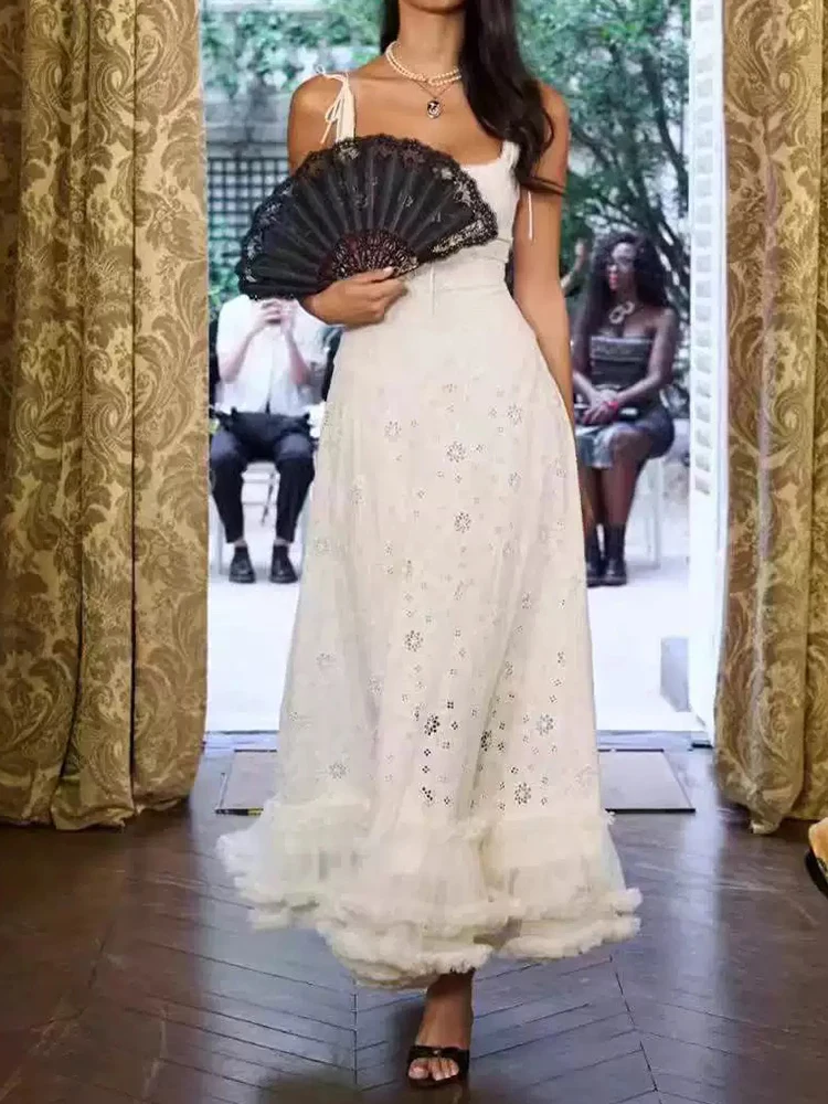 Женское Сетчатое платье на бретельках