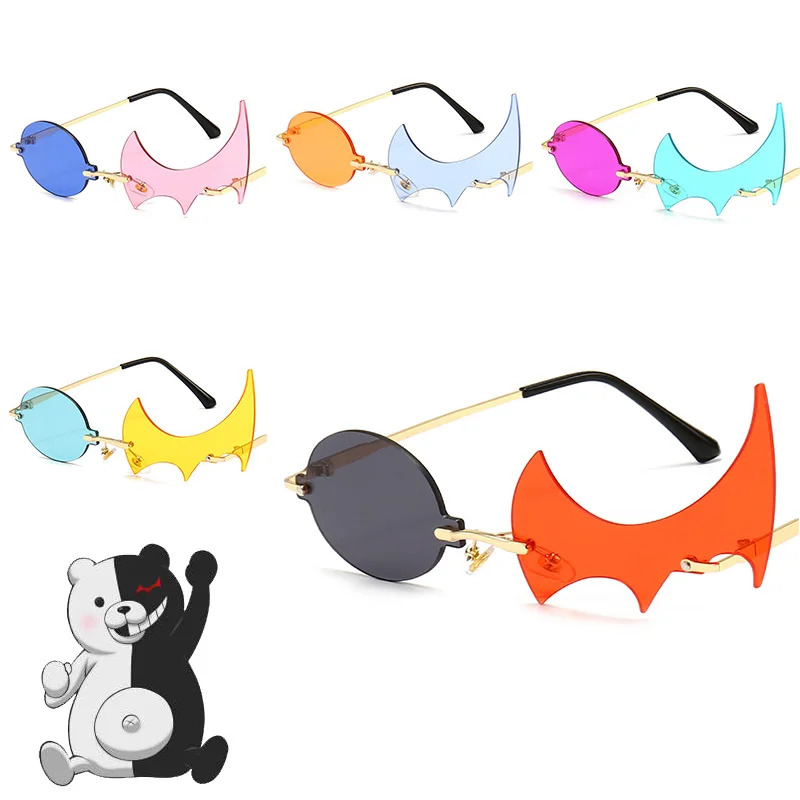 

Anime Danganronpa Cosplay Monokuma Sunglasses Flame Personality Glasses Anime Halloween COS Accessory props