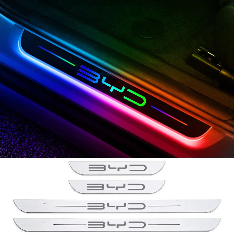 USB-питание, подвижная лампа, автомобильная накладка-педаль, для BYD Tang F3 E6 Atto 3 EV Yuan Plus Song Max F0 G3 I3 Dmi