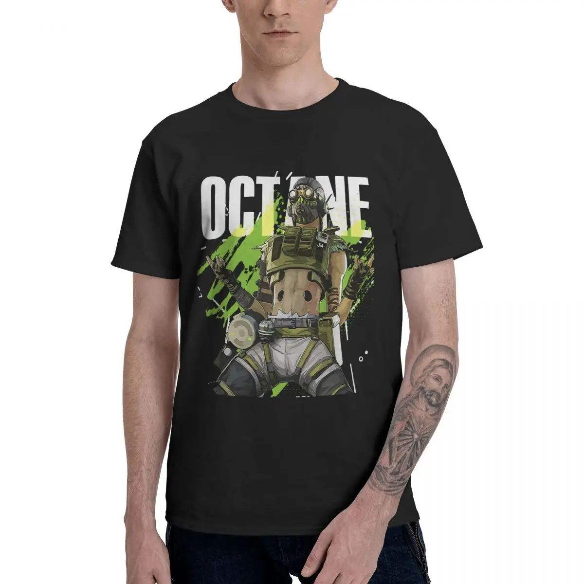 

Apex Legends Octane Legends Men's T Shirts Amazing Tees Short Sleeve Crew Neck T-Shirts Cotton Original Tops