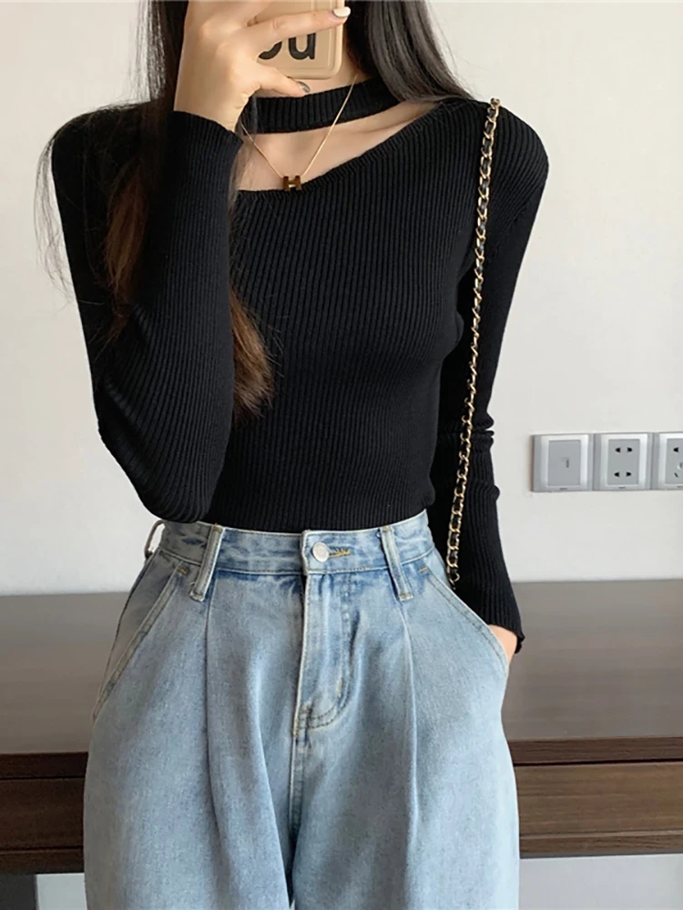 Кашемировые свитера с круглым вырезом и длинными рукавами 2024 женский шерстяной