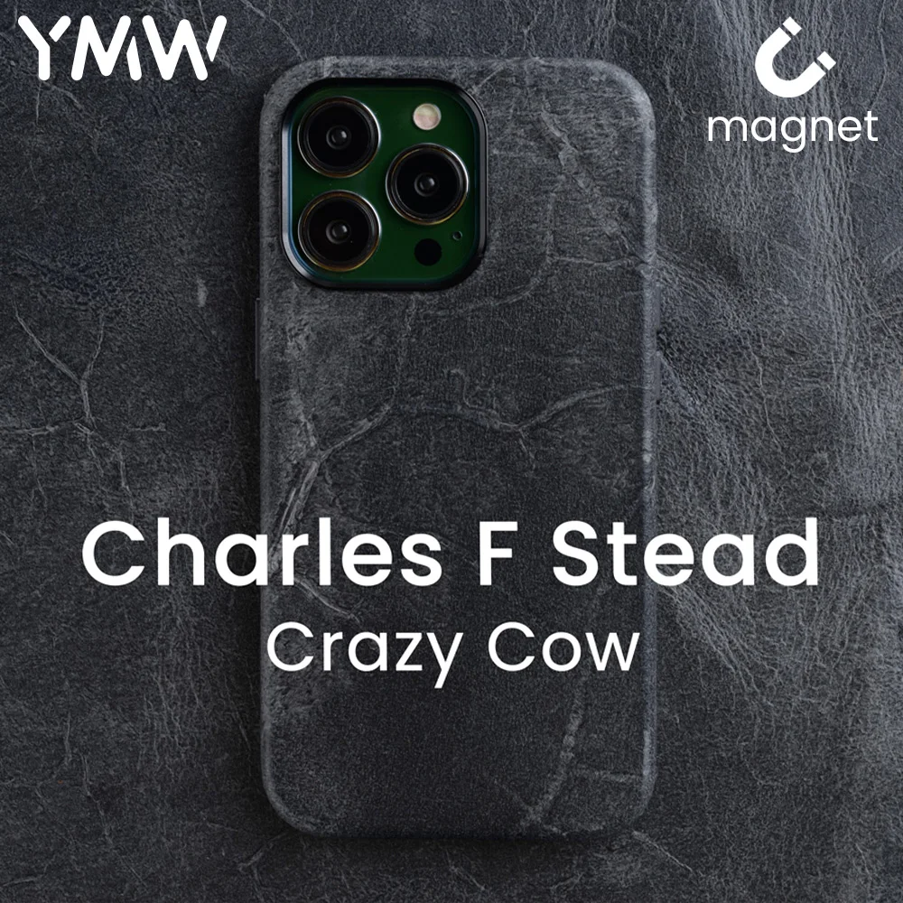 Buy YMW المغناطيسي الخام المملكة المتحدة جلد طبيعي حافظة للآيفون 13 برو ماكس المتخصصة البرية الرجعية الطبيعية جلد البقر الحالات الهاتف الغطاء الخ...