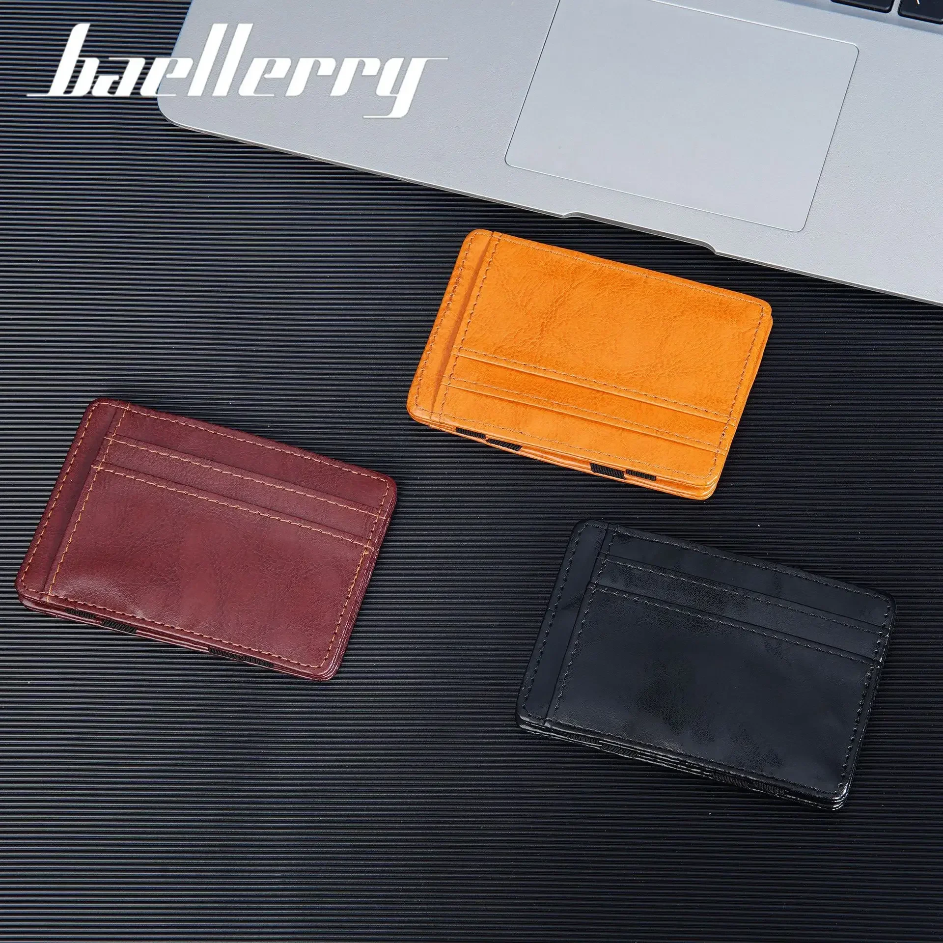 Простые мини-кошельки мужской Ультратонкий маленький волшебный эластичный