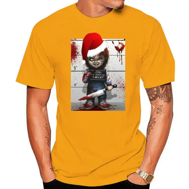

2023 лучшие футболки с надписью "Merry Bloody Christmas", "Чаки ужас", Детская Мужская футболка, подарок на Рождество, FunnyHip-Hop повседневная одежда