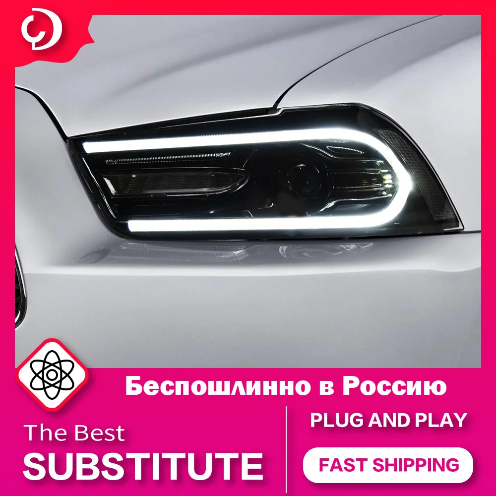 

AKD автостайлинг фары для Dodge Зарядное устройство 2011-2014 светодиодная фара DRL ходовая фара светодиодный проектор автомобильные аксессуары