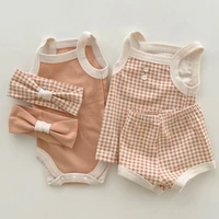newborn cotton suspender jumpsuit baby summer beautiful bodysuit vest work clothes boy baby girl baby clothes