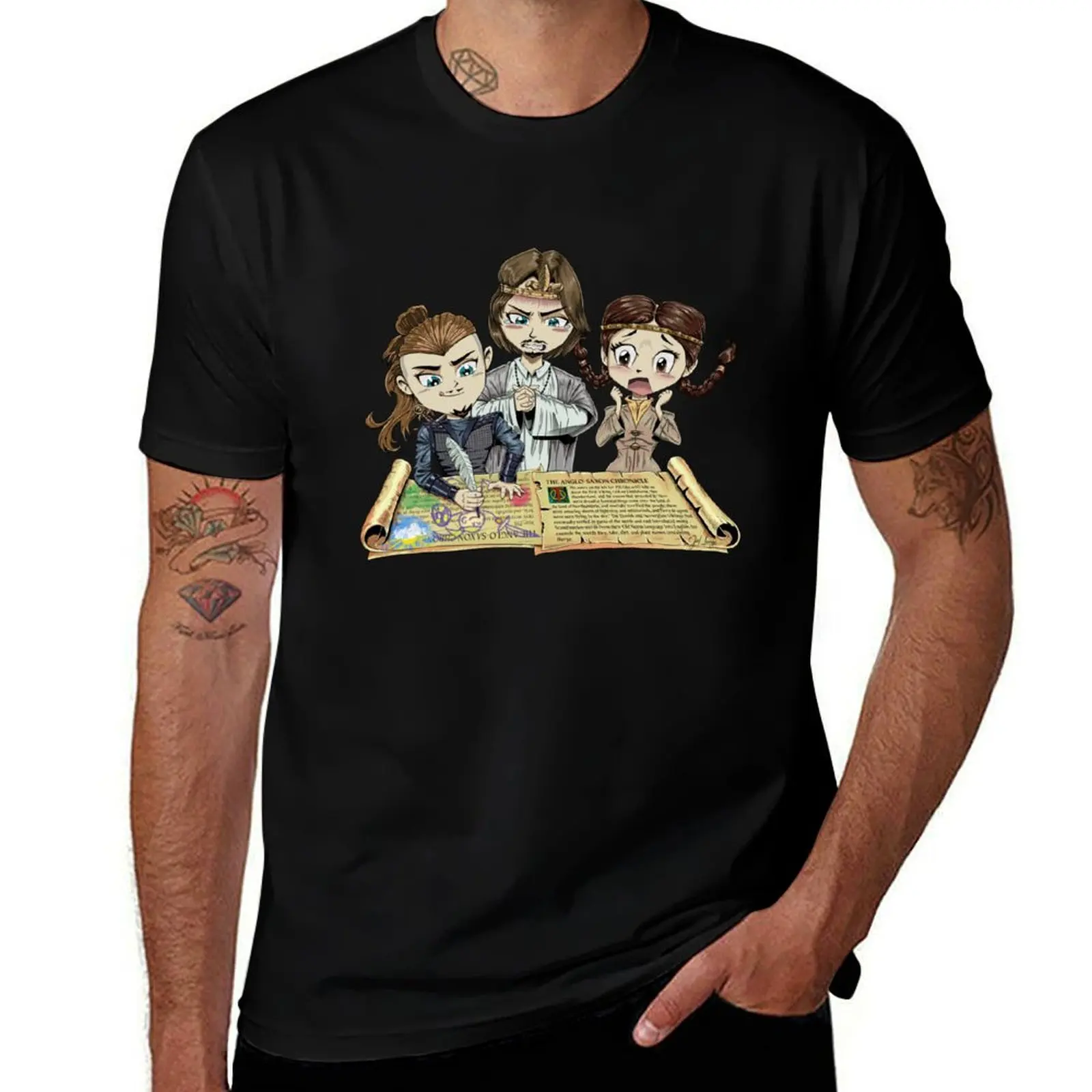 Фото Футболка The Chronicles TLK Chibi, футболки с принтом для мужчин, мужская футболка, футболка из тяжелого хлопка №1