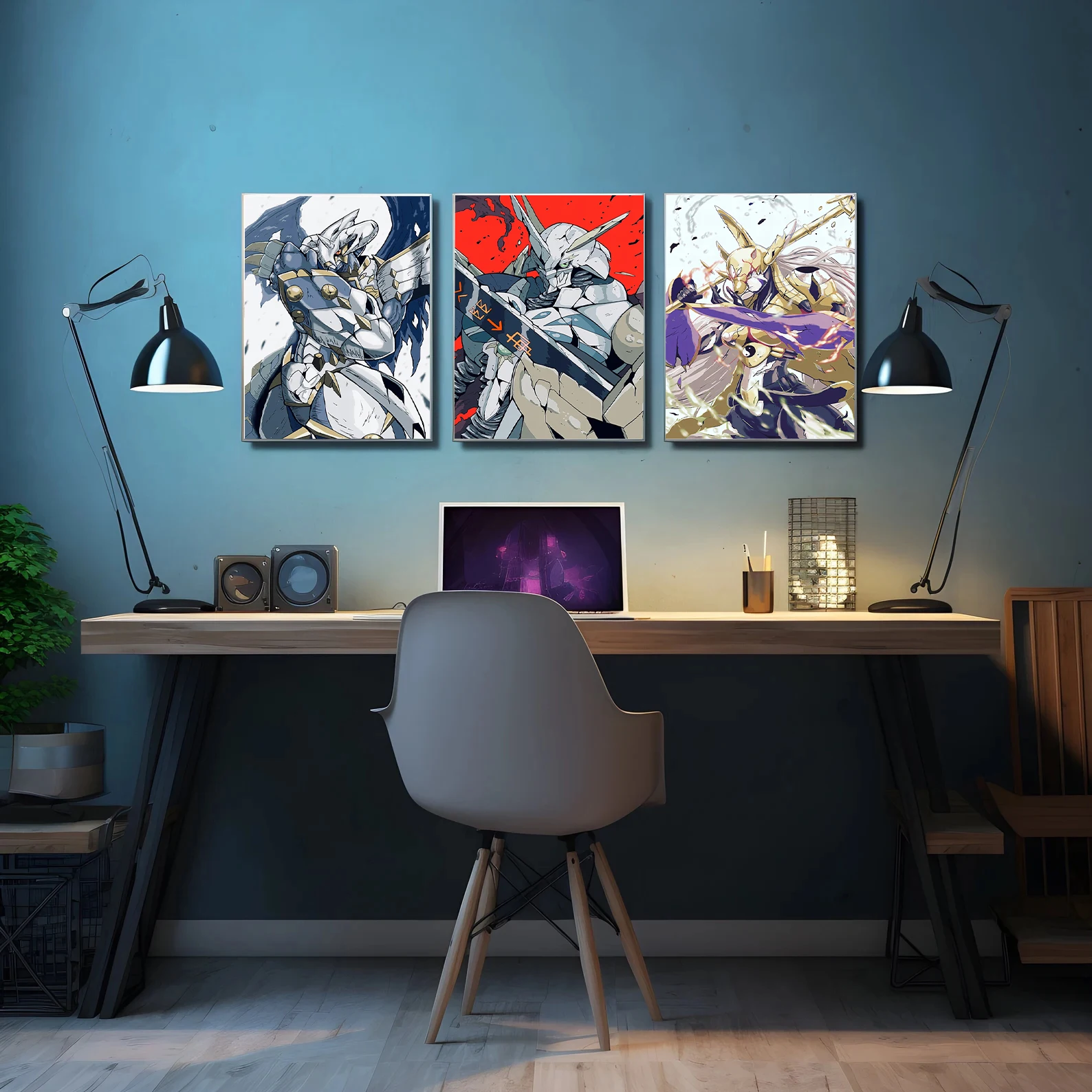 Самоклеящиеся постер D-цифрового монстра аниме-обои фигурки HD Agumon украшение для