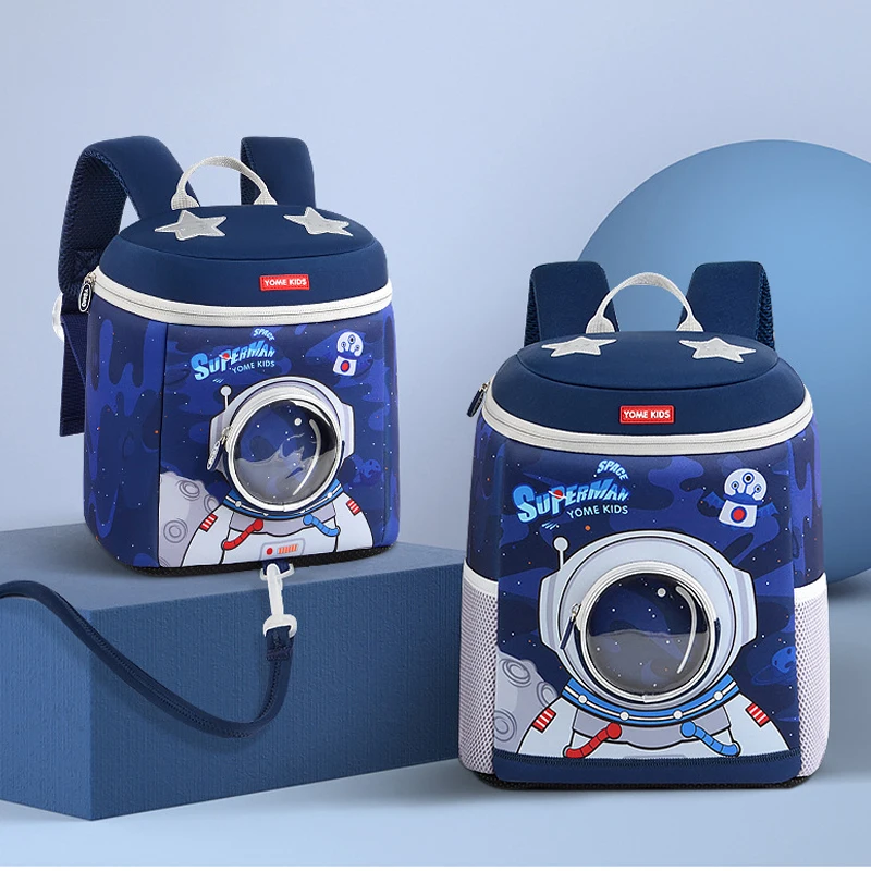 3D Space Dinosaur Rabbit School Backpack for 2-6 Years Old Waterproof Cartoon Boys Schoolbag Children Gift Mochila Infantil (S)