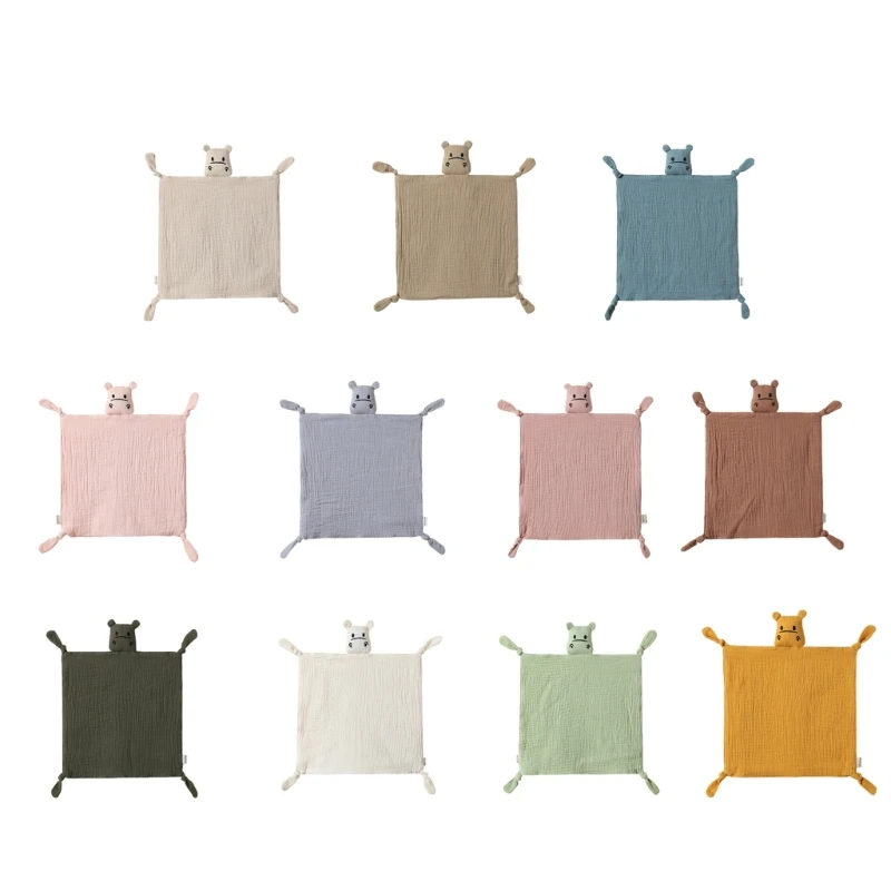 

Soothe Appease Towel Sleeping Cotton Muslin Blanket Security Blanket D7WF