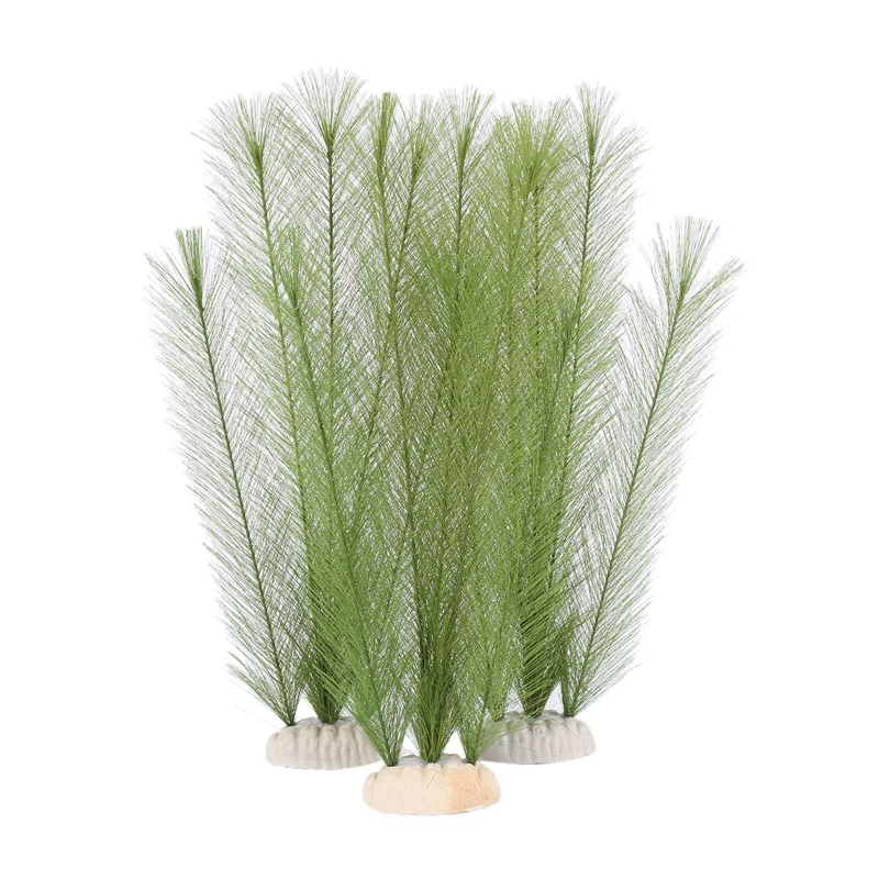 

12X Aquarium Decorations Fish Tank Artificial Green Water Plants Made Of Silk Fabrics Plastic, Non-Toxic And Safe