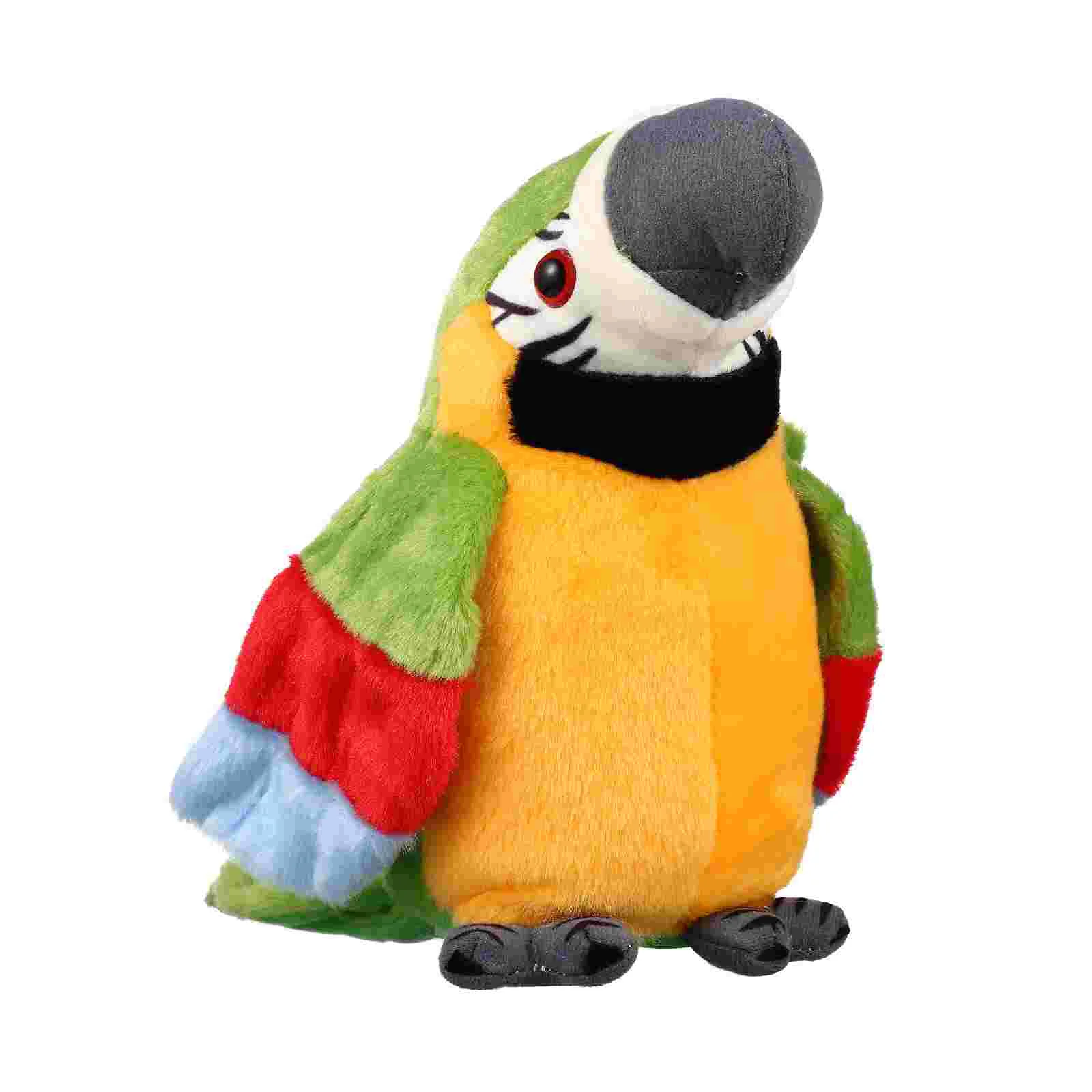 

Bird Stuffed Talking Parrot Animalfor Plushanimals Kids Repeating Buddy Birds Girls Voice Big Singing Say Fake You What Repeats