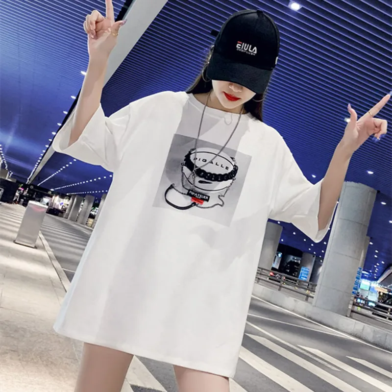 

Sandro Rivers Sporting Style White Medium Long Short Sleeved T-Shirt For Women