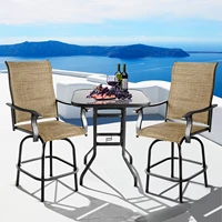 Breezestival Store 5 Piece Outdoor Dining Chair Set Backyard Garden Combination Furniture with Sun Umbrella