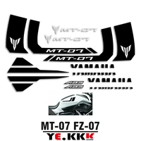 motorcycle stickerstwin stripes fuel tank sticker mt07 decal for yamaha mt07 mt 07 fz07 fz 07 sticker decal