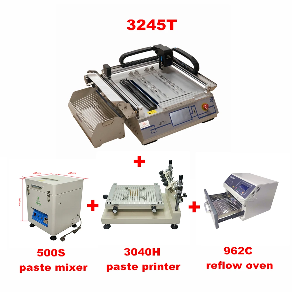 

Desktop SMT Pick And Place Machine 2 Heads ZB3245T For Assembly Line Full Automatic 2 Heads Pick And Place SMT Machine ZB3245T