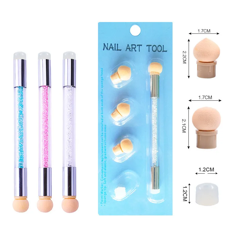 

1 Pc Sponge Nail Brush for Manicure Smudge Fashion Silicone Nails Pen Tools for DIY Art Decoration