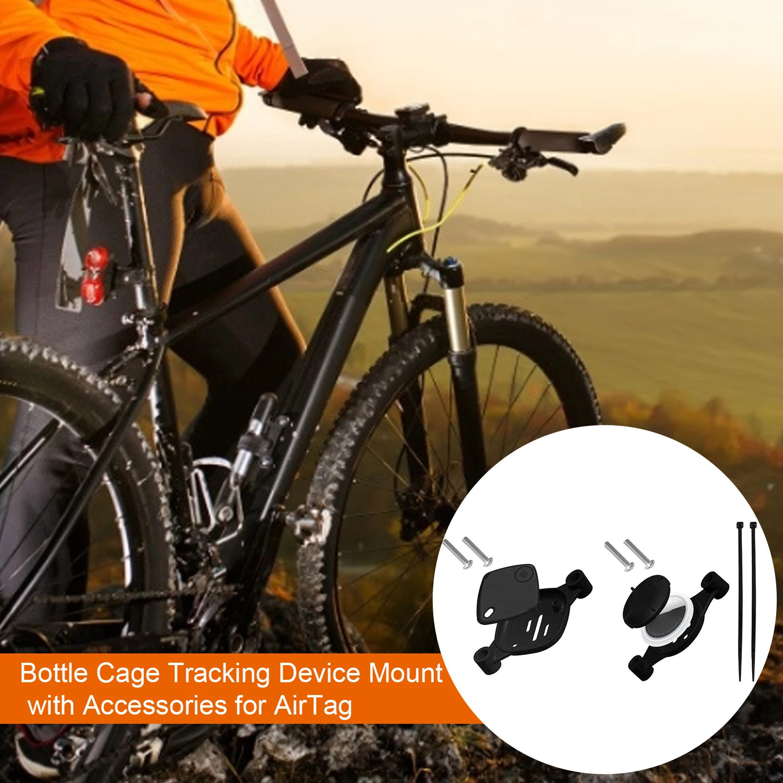 

Anti-theft Bracket Bottle Cage Tracking Device Mount With Accessories For Air Tag Bracket Bicycle Bicycle Bottle Cage Seat