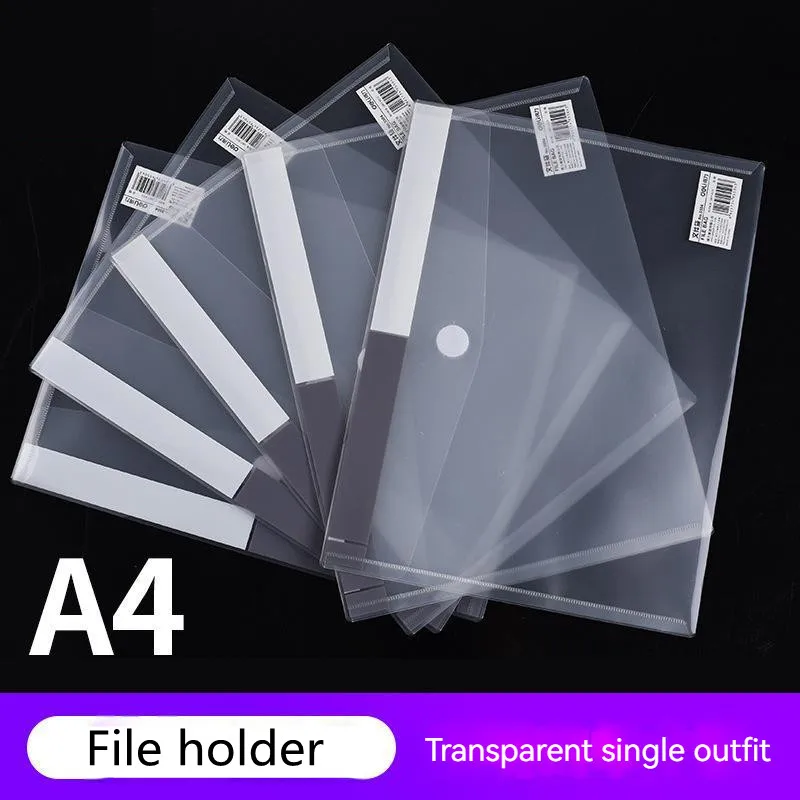 

Прозрачная сумка для файлов А4, 12-24 шт., держатель для файлов 5504, карман с горизонтальными кнопками, водонепроницаемые школьные и офисные принадлежности, фотокарандаш