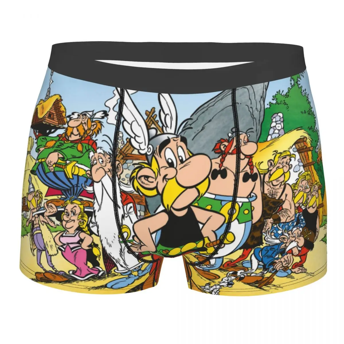 Мужские трусы-боксеры Asterixs и Obelixs в стиле приключений