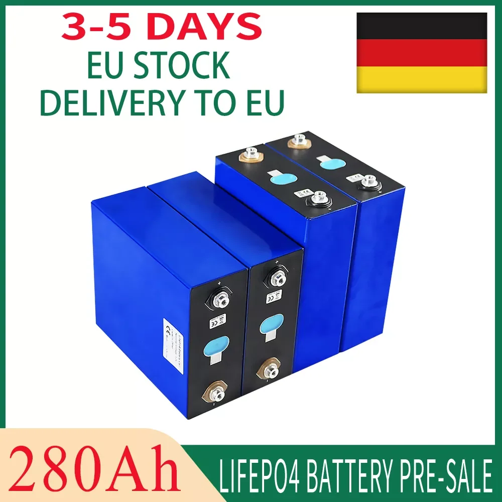 

280Ah Lifepo4 Battery Grade A 3.2V 4/16PCS DIY 12V 24V 48V Rechargeable Battery Pack for RV Boat Solar Storage System Golf Cart