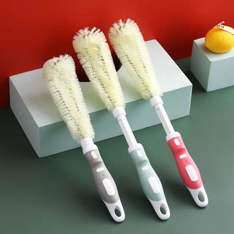 

Retractable Cup Brush Tea Brush Right Angle Curved Cup Brush No Dead Angle Glass Cup Kettle Stubborn Stains Cleaning Brush