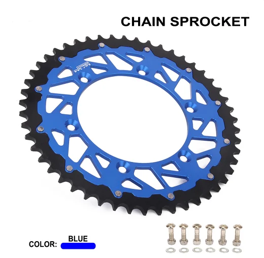 

Motorcycle Steel Aluminium 45 48 49 50 51 T Rear Chain Sprocket For YZ WR TTR 125 230 250 400 426 450 Off-road Motorbike