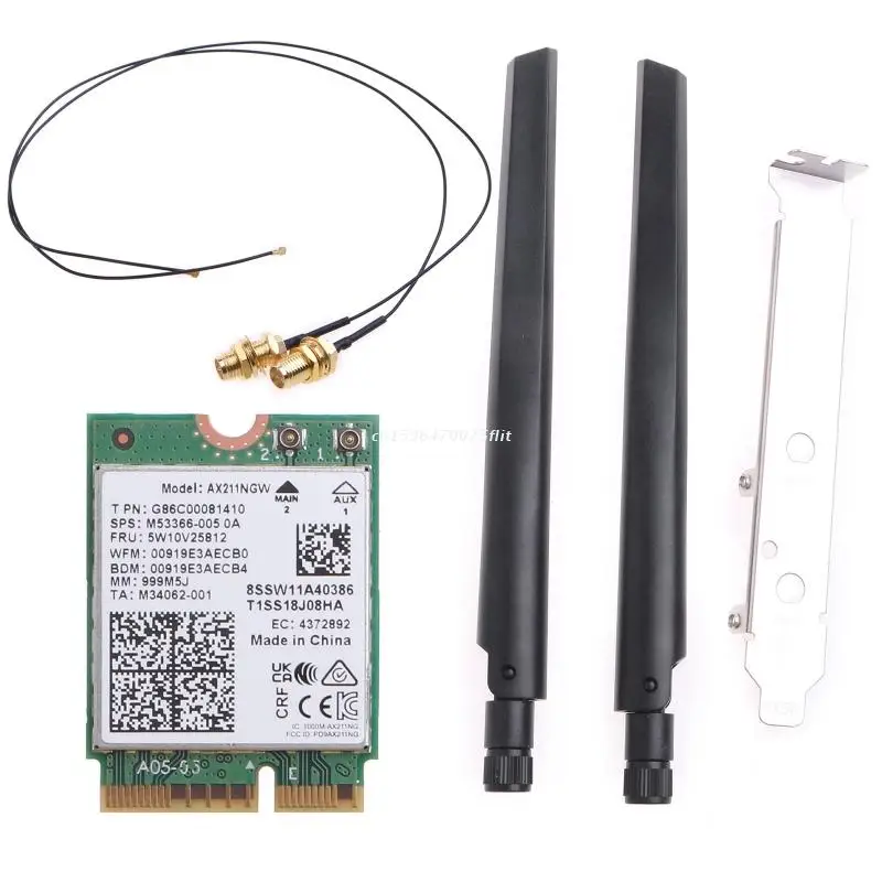 

Dual Band Wifi Card 2.4g / 5g Network Adapter 802.11ac BT 5.2 (Antenna+Bracket) Dropship