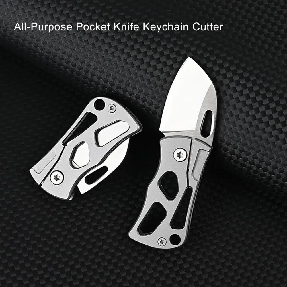 

Keychain Cutter Practical High Hardness Stainless-Steel Portable Steel Blade Cutter Camping Gear Home Supplies