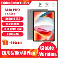 Global Firmware M40 Pro 10.0 inch Tablet Android 10 Tablettes 1920x1200 MTK Helio P60 Tablets 8800mAH Daul WiFi FHD Tabletas