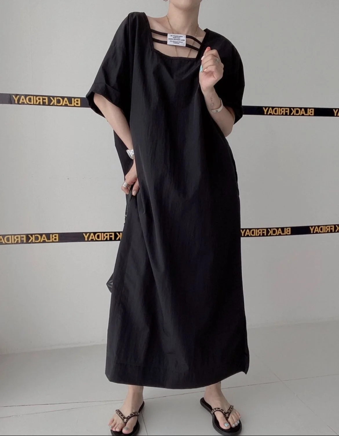 

A Sense Of Niche Design Wear A Long Thin Dress On Both Sides Minimalist Dress Pullover Loose Thin Elegant Dress Summer 2022 New
