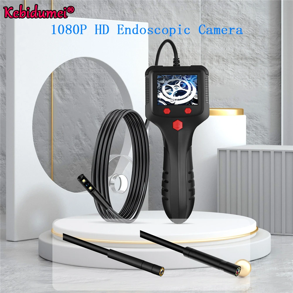 

P100 2.4'' IPS Screen Industrial Endoscope Camera Hardwire LED 2600mAh Endoscope IP68 Waterproof Pipe Sewer Inspection Borescope