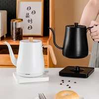 electric coffee pot 800ml hot water kettle temperature control heating water bottle stainless steel gooseneck tea kettle