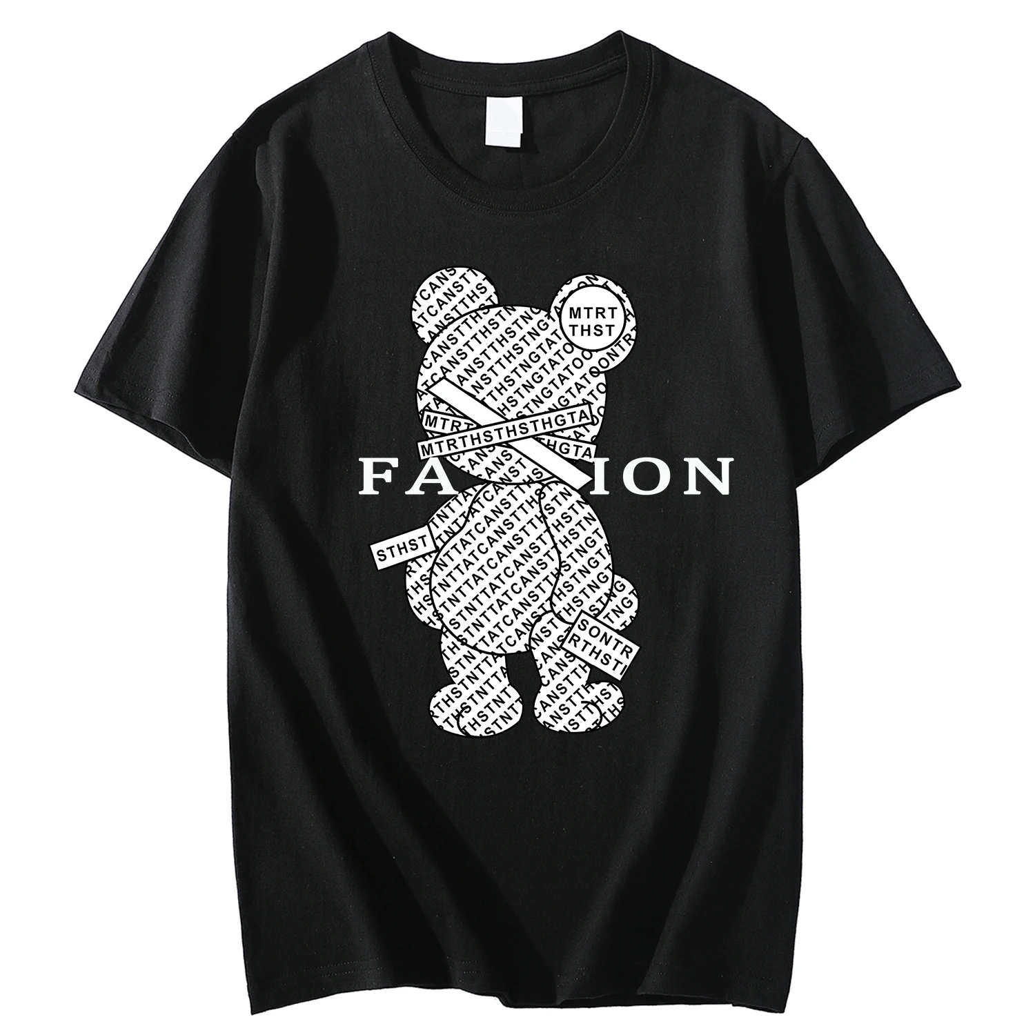 

Легкая, с большими буквами и медвежьими узорами, футболки с короткими рукавами для мужчин с короткими рукавами, футболки с короткими рукавами и футболки без платы за одежду