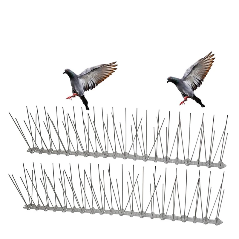 

Bird Repeller Stainless Steel Bird Pigeon Spikes Anti Bird Anti Pigeon Spike For Getting Rid of Pigeons Scare Birds Pest Control